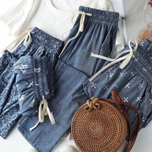 여자청바지 밴딩 와이드 데님 냉감 쿨 청바지 바지 팬츠