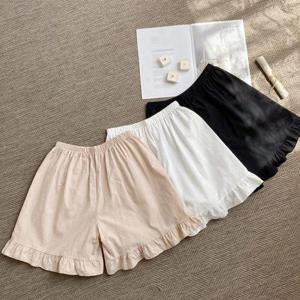 [시크빈]아사면 프릴 속바지 베이직무지 여성잠옷팬츠 기본홈웨어 파자마 이지웨어