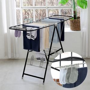 Y형 블랙스텐 클립 빨래건조대 접이식 베란다 수건 이불 건조대