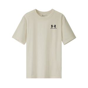 언더아머 스포츠스타일 그래픽 기능성 반팔 티셔츠 베이지 1326799-289