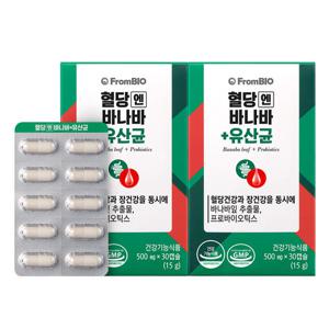 프롬바이오 혈당엔 바나바+유산균 30정x2박스/2개월