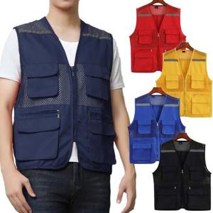 [내마우스]여름 쿨 망사작업조끼 남성 단체 등산 낚시 아웃도어