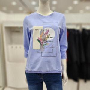 [조이너스]여성 브랜드 24신상  라운드 면75% 여름 칠부 티셔츠JEU3WKL0910_US