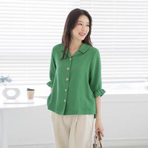 엄마옷 마담4060 여름블라우스 블라우스엔틱뒷주름-QBL2506030-