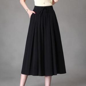 [미라클세븐]여성 하이웨스트 와이드 7부 치마바지 찰랑핏 팬츠