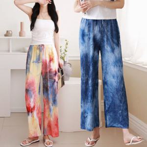 프롬하트 / 프롬하트 그라데이션 오로라 플리츠 통바지