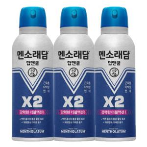 멘소래담 스프레이 딥앤쿨 150mlx3개 / 쿨파스 뿌리는 파스 스프레이 파스