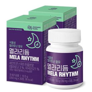 [대상웰라이프] 식물성 멜라토닌 함유 멜라리듬 (350mgx30정)(30일분) 2박스