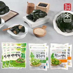 [모시로만]모시 생개떡 3종 세트(개떡6봉+동부3봉+참깨3봉, 총 120입)