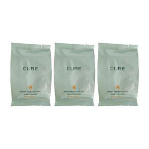 [김정문알로에]김정문알로에 큐어 아쿠아 마일드 쿨링 선쿠션 25g(리필, SPF50+) 3개 Ss (16288585)