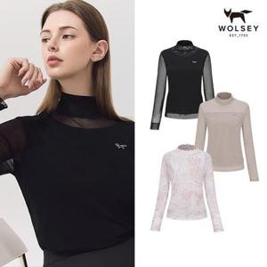 [울시][Wolsey]울시 26SS 여성 썸머 시스루 블라우스 3종 세트