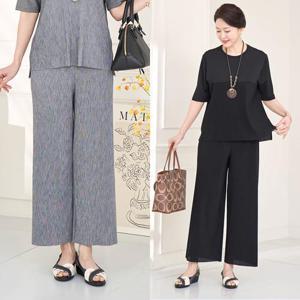 [엄마옷 로즈맘] 디쥬얼주름인견바지/엄마바지 중년여성바지 할머니바지 50대엄마옷 5060