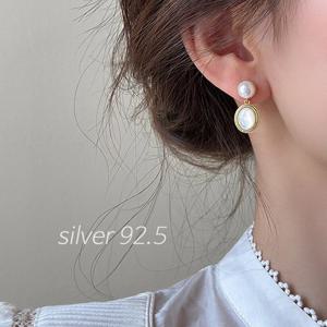 [블루밍룸] (SILVER 92.5) 피넷 천연담수 진주 이어링