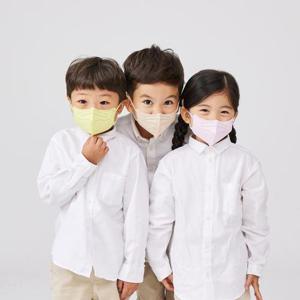 [아이다움]KF94 컬러 마스크 4종 10매 새부리형 초소형 소형 초등생 개별포장 국산