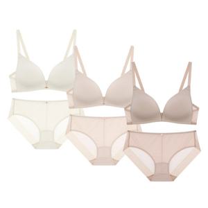 [Wonderbra] [스킨팔레트] 아쿠아 V넥 노와이어 브라팬티 6종세트 택 1