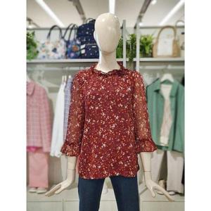갤러리아_크로커다일레이디 플라워 프린트 쉬폰 블라우스 CLDFBL110