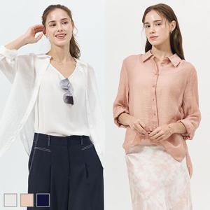 ★셔츠3종+이너2종★시스루시어셔츠3종+이너2종세트