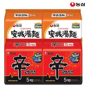 농심 봉지라면 혼합 20봉(신라면10봉+안성탕면10봉)_