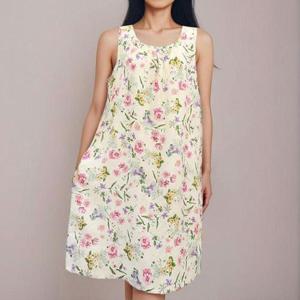 여성 인견 원피스 민소매 여름 홈웨어 WFI8BE1