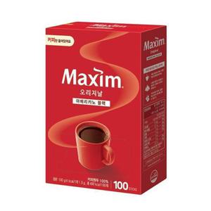 [맥심]동서 맥심 솔루블 오리지날 100T 일회용 블랙커피 스틱커피 (14540178)