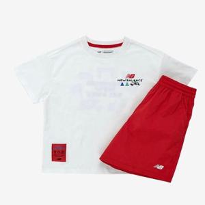 뉴발란스 키즈 쿨터치 반팔티 우븐 스트레치 팬츠 셋업 B1 NK9YG2504U 20 30 40 50