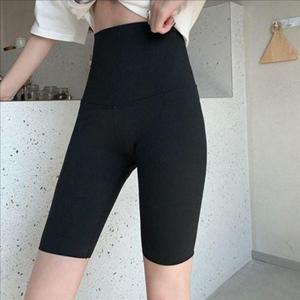 바이커 하이 웨스트 레깅스 쇼츠 여자 레깅스 5부 운동 WFLCAUT