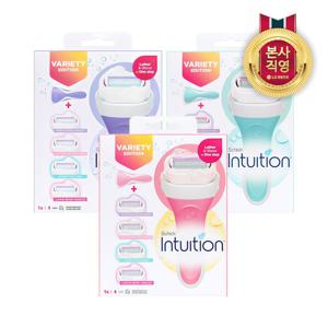 쉬크 인튜이션 혼합 기획팩 날 4입+제모기 (퍼플/그린/핑크 중 택1)
