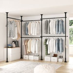 튼튼한행거 5단 38mm 블랙 블랙앤화이트