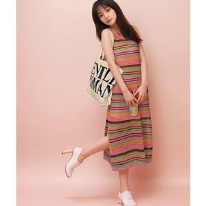 [비니브] 네온 니트 롱 원피스 2종