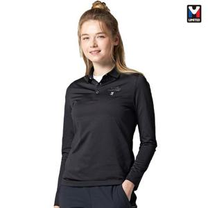 엠리밋 여자 여성 봄 가을 소로나 긴팔 카라 티셔츠 블랙