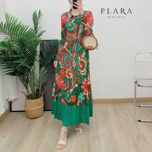 [플라라]플라라 (88까지)플리츠비비드롱배색원피스+벨트SET