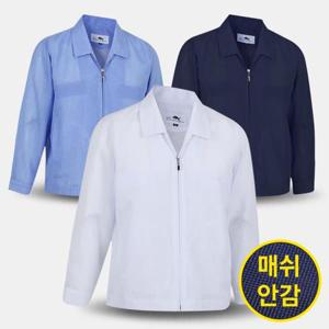 [아즈바이]남성 여름 무지 버튼 신사 점퍼 GMSAMJ 중년 장년