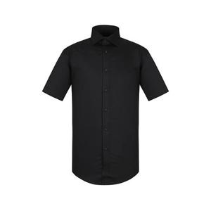 [듀퐁]스트레치 솔리드 703 비즈니스 반팔 셔츠 블랙 SE4MM12HS703SBK