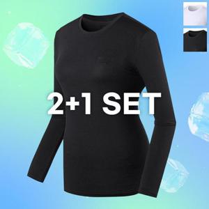 2+1세트 여성 크레오라 고스판 냉감  라운드 쿨티셔츠/이너티셔츠 TZ25102WS3