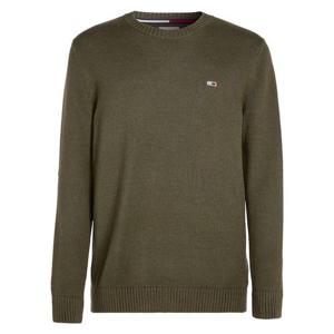 [타미힐피거]타미진스 에센셜 레귤러핏 크루넥 니트 DM0DM11856 HUNTER GREEN