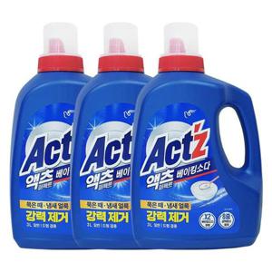 [유한락스]피죤 액츠 퍼펙트 베이킹소다 액체세제 3L /일반드럼겸용 x3