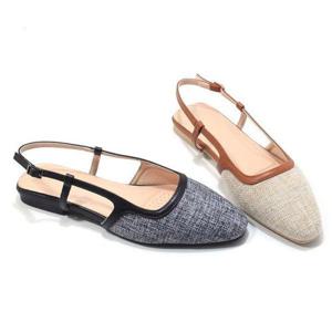 갤러리아_SAERA 세라 여성 스퀘어 토 슬링백 샌들 C24G404 흑색,베이지 1CM