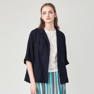 [로코엘라]모네즈 린넨 블렌디드 썸머 여성 카라 셔츠 자켓