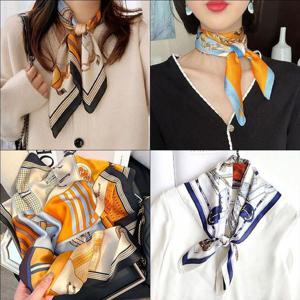 봄 스카프 쁘띠 데일리 쉬폰 70x70 정사각 실크 14종 WCDF320