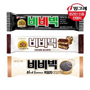 [빙그레] 비비빅 오리지널 10개+팥시루떡 10개+흑임자 10개 /아이스크림