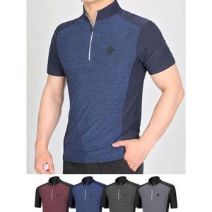 [이지바이]승부사 남성 배색 집업 반팔 티셔츠(SI31LT032M)