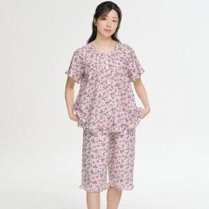 [메이플라워]릴리 반팔 순면 여성 빅사이즈 잠옷 세트