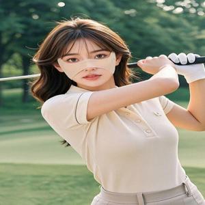 4컬러 기미방지 나비날개 큐빅로고 테니스 골프마스크 WFJJO1A