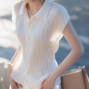 보이테 플리츠 나시 블라우스