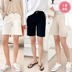 [잘빠진] ★2종세트★ 완전 편한 스판 밴딩 4부 여름 반바지 8400