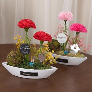 비누 카네이션 조화 화분 베이직 set 19cm 2컬러 꽃 어버이날 스승의날 테이블 장식 감사 선물 행사 소품