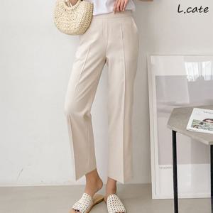 엘케이트 여자 여름 슬랙스 LPAP047  세미부츠컷 바지 밴딩 무지 팬츠