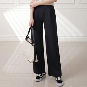 H스타일(MIZ)기획주름세미와이드슬랙스 봄 여성 밴딩팬츠 통바지 와이드팬츠 슬랙스