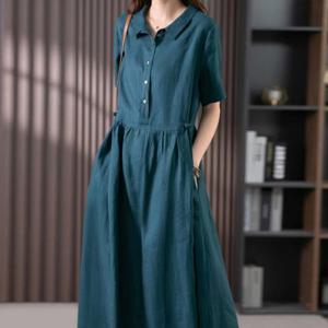 [몽벨리즈]데일리린넨셔츠원피스 mde2300427