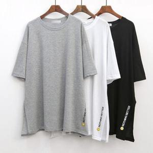[아이우먼]빅사이즈반팔티 G929L409 오버핏스마일반팔티 NO